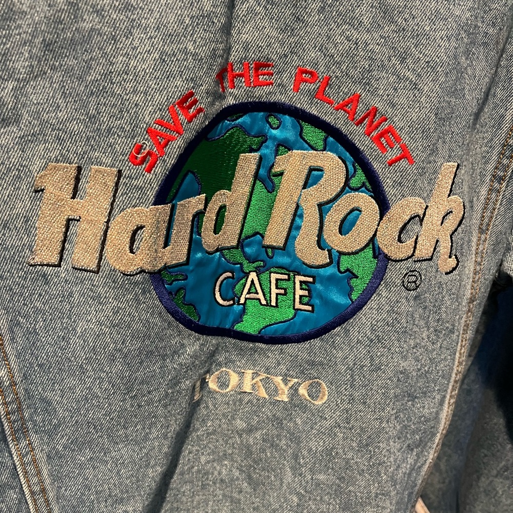 VINTAGE LEE HARD ROCK CAFE TOKYO JAPAN WOMEN DENIM JACKET